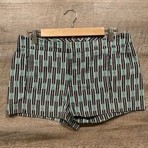 Gap navy/white/turquoise patterned cotton shorts size 4